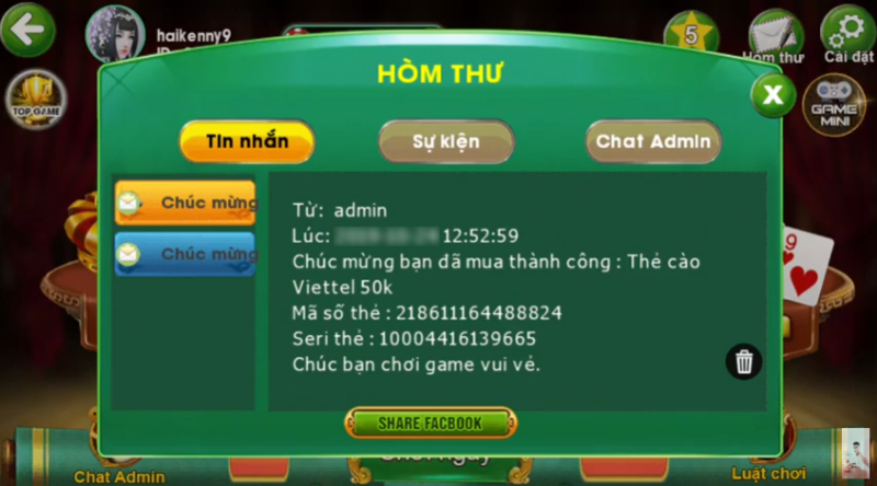 Nạp tiền vào tài khoản để bắt đầu chơi game