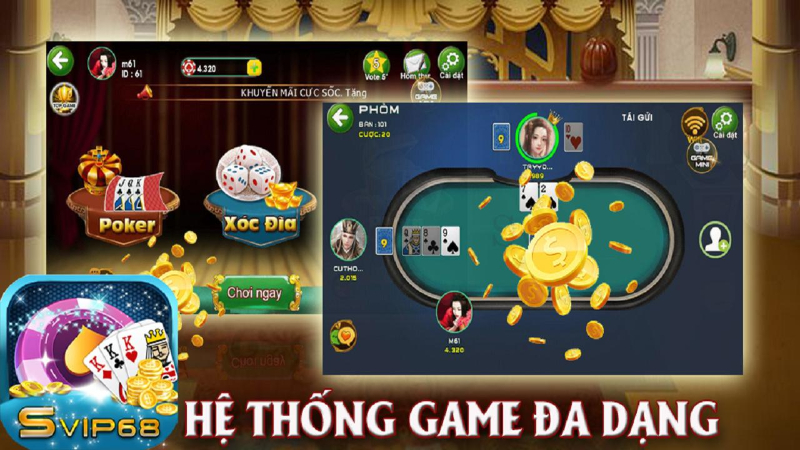 Cổng game có rất nhiều trò chơi hấp dẫn