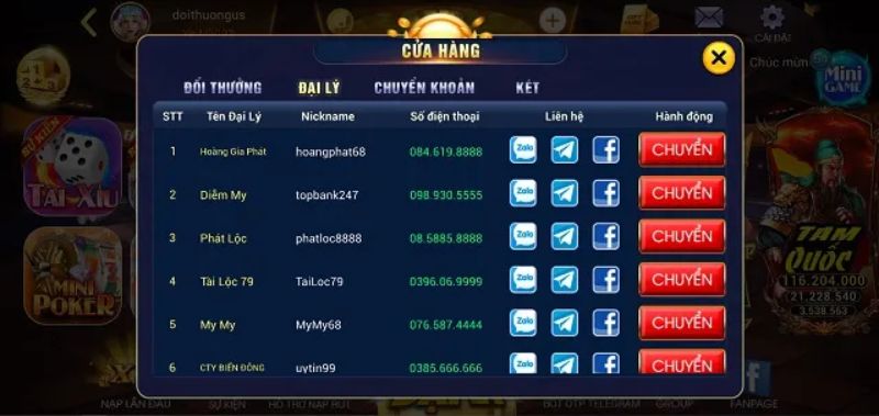 Giao dịch nạp rút nhanh chóng