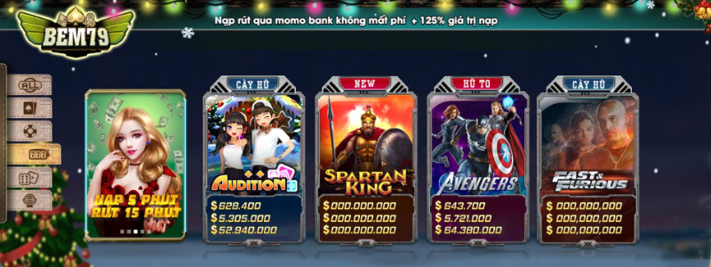 Kho game hấp dẫn được cập nhật nhiều thể loại thưởng xuyên