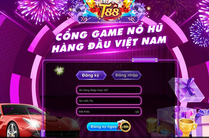 Đăng ký tài khoản T88 CLub để nhận ngay 50K
