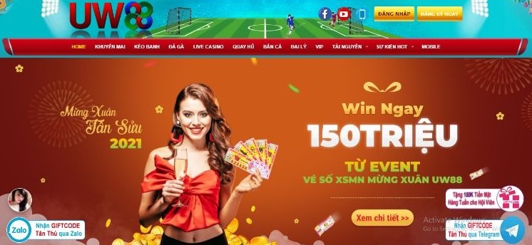 Giao diện tại ucw88