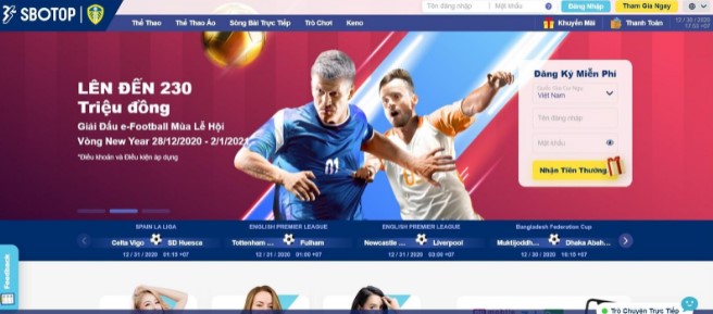 Các loại trò chơi hấp dẫn Sbotop