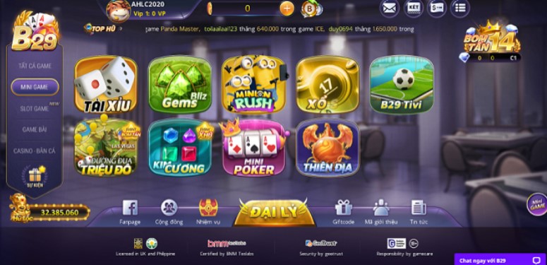 So sánh B29 club với b52 game